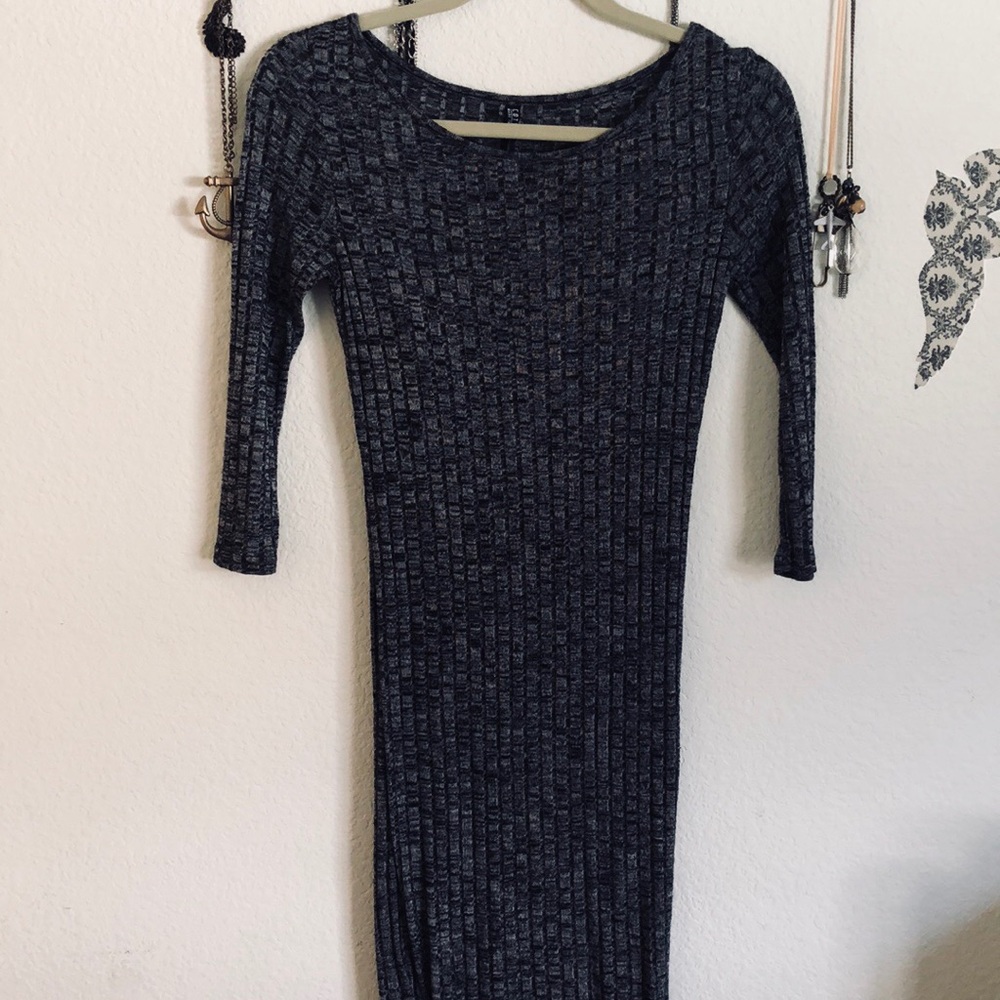 Robbed Gray Dress